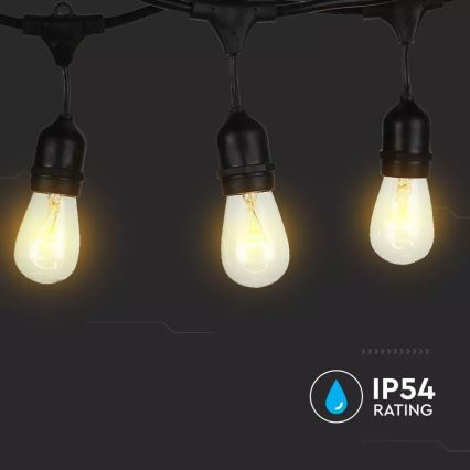 Vonkajšia reťaz STRING 15m 15xE27/25W/230V IP54