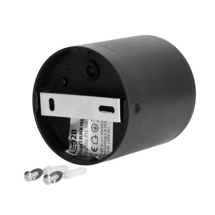 Vonkajšie bodové svietidlo 1xGU10/35W/230V IP54 guľatý čierna