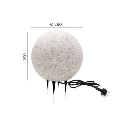 Vonkajšie dekoračné svietidlo GARDEN BALL 1xE27/40W/230V IP65 pr. 28 cm