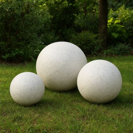 Vonkajšie dekoračné svietidlo LUMISTONE 1xE27/15W/230V IP65 priemer 38 cm