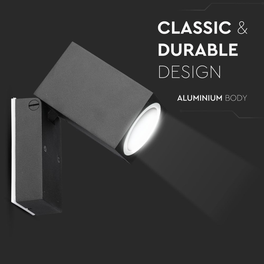 Vonkajšie flexibilné nástenné svietidlo 1xGU10/35W/230V IP44 čierna
