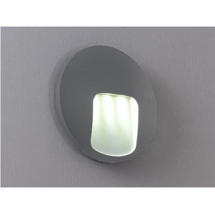 Vonkajšie LED nástenné svietidlo DACU LED/3W/230V IP54 sivé