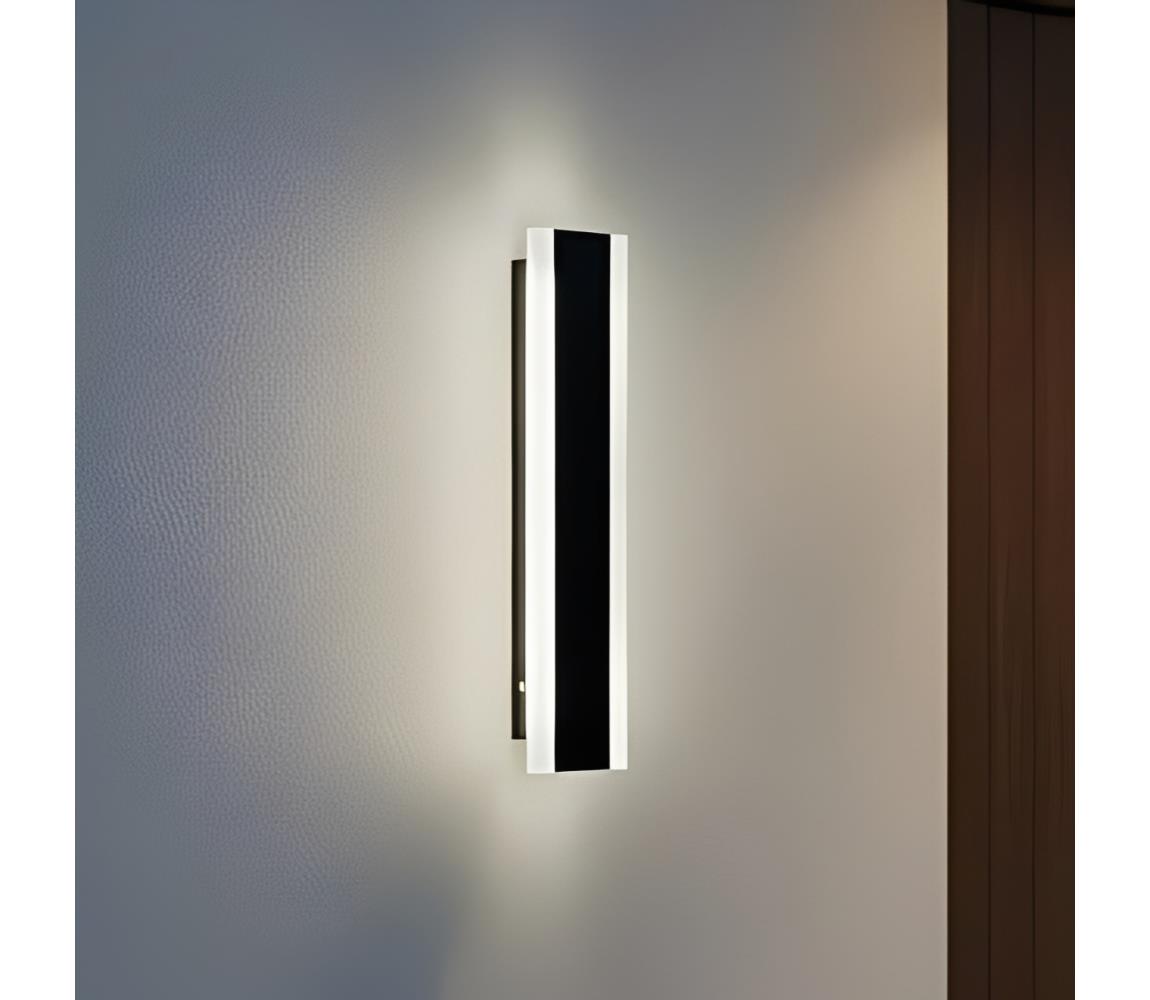 Vonkajšie LED nástenné svietidlo MIRANA S LED/8W/230V 4000K IP44 30 cm čierna 004717