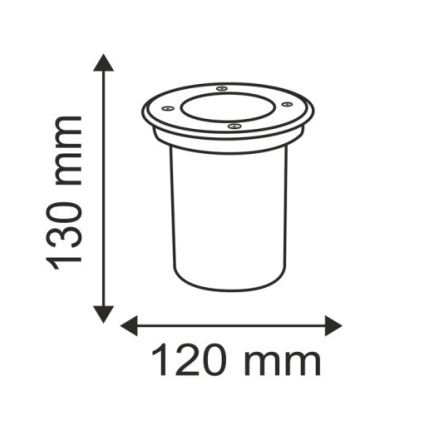 Vonkajšie nájazdové svietidlo COMETA 1xGU10/50W/230V IP65