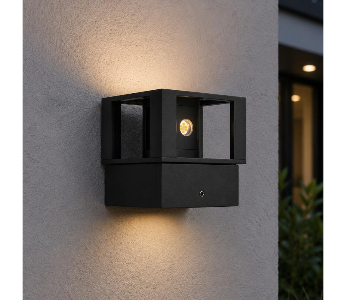 Vonkajšie nástenné LED svietidlo LED/12W/230V IP54 čierne SCD 07 Q