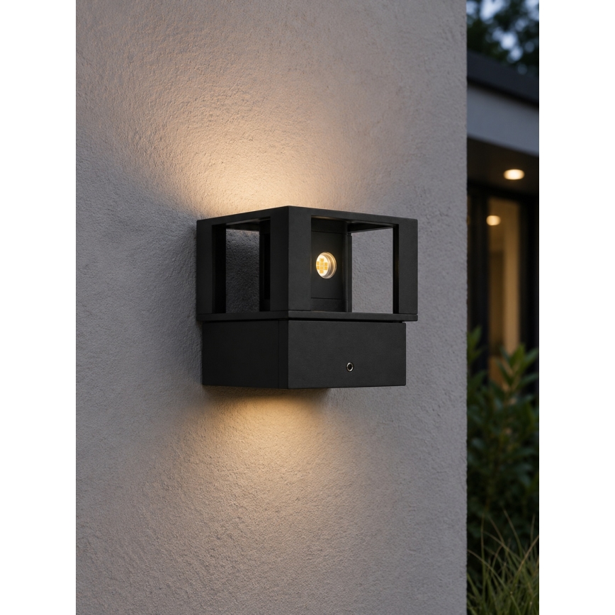 Vonkajšie nástenné LED svietidlo LED/12W/230V IP54 čierne