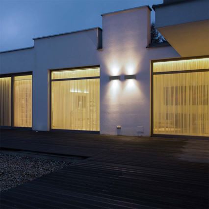 Vonkajšie nástenné LED svietidlo LED/24W/230V 4000K IP65 antracitové