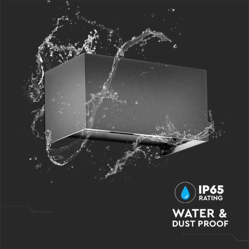 Vonkajšie nástenné LED svietidlo LED/24W/230V 4000K IP65 antracitové