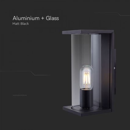 Vonkajšie nástenné svietidlo 1xE27/60W/230V IP44 čierna