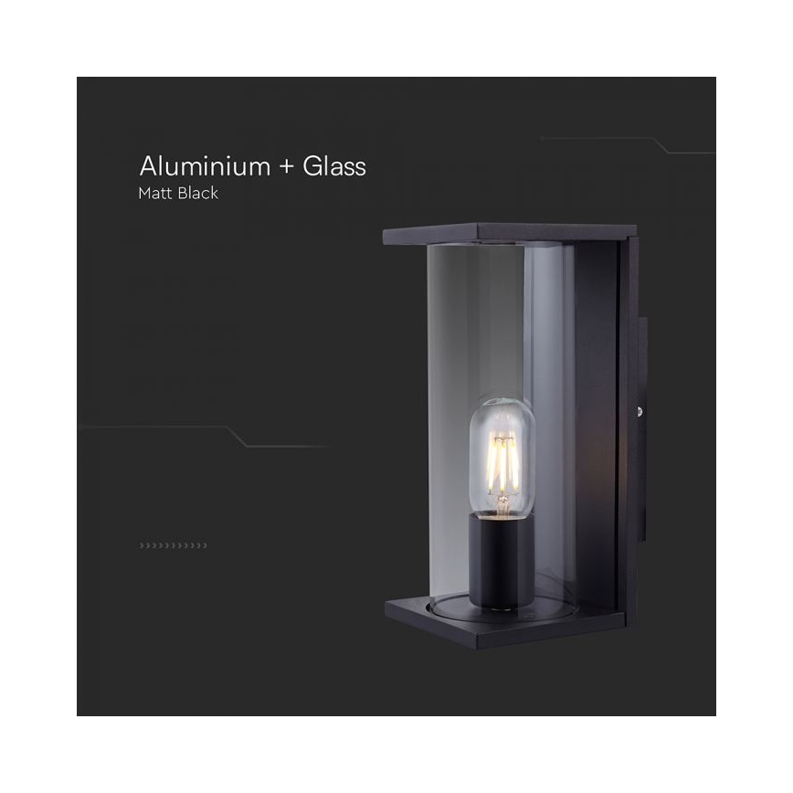 Vonkajšie nástenné svietidlo 1xE27/60W/230V IP44 čierna