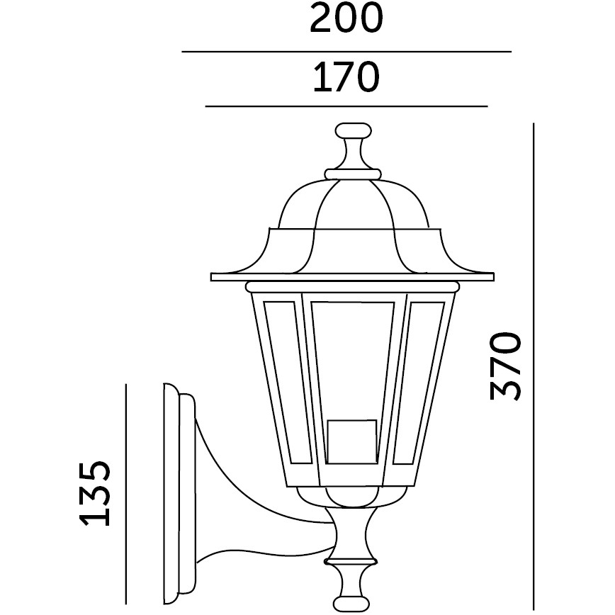 Vonkajšie nástenné svietidlo 1xE27/60W/230V IP44 zlatá