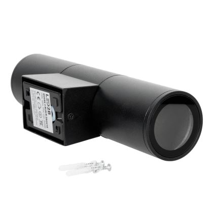 Vonkajšie nástenné svietidlo 2xGU10/35W/230V IP54 guľatý čierna