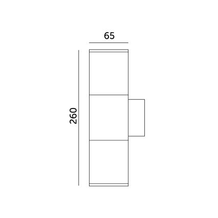 Vonkajšie nástenné svietidlo 2xGU10/35W/230V IP54 guľatý čierna