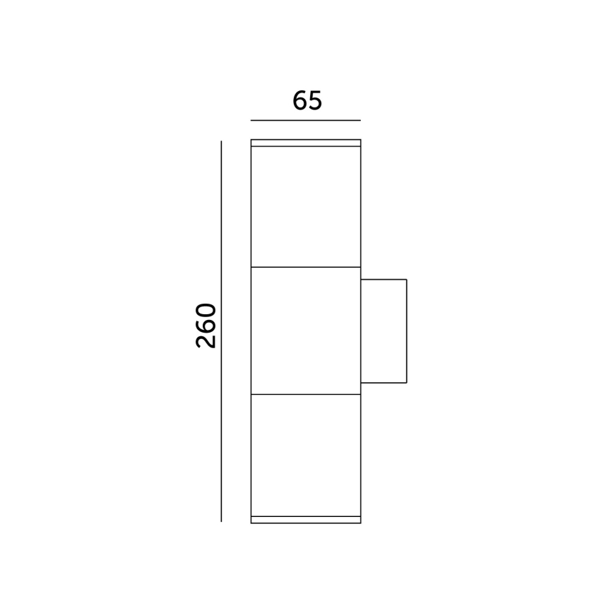 Vonkajšie nástenné svietidlo 2xGU10/35W/230V IP54 guľatý čierna