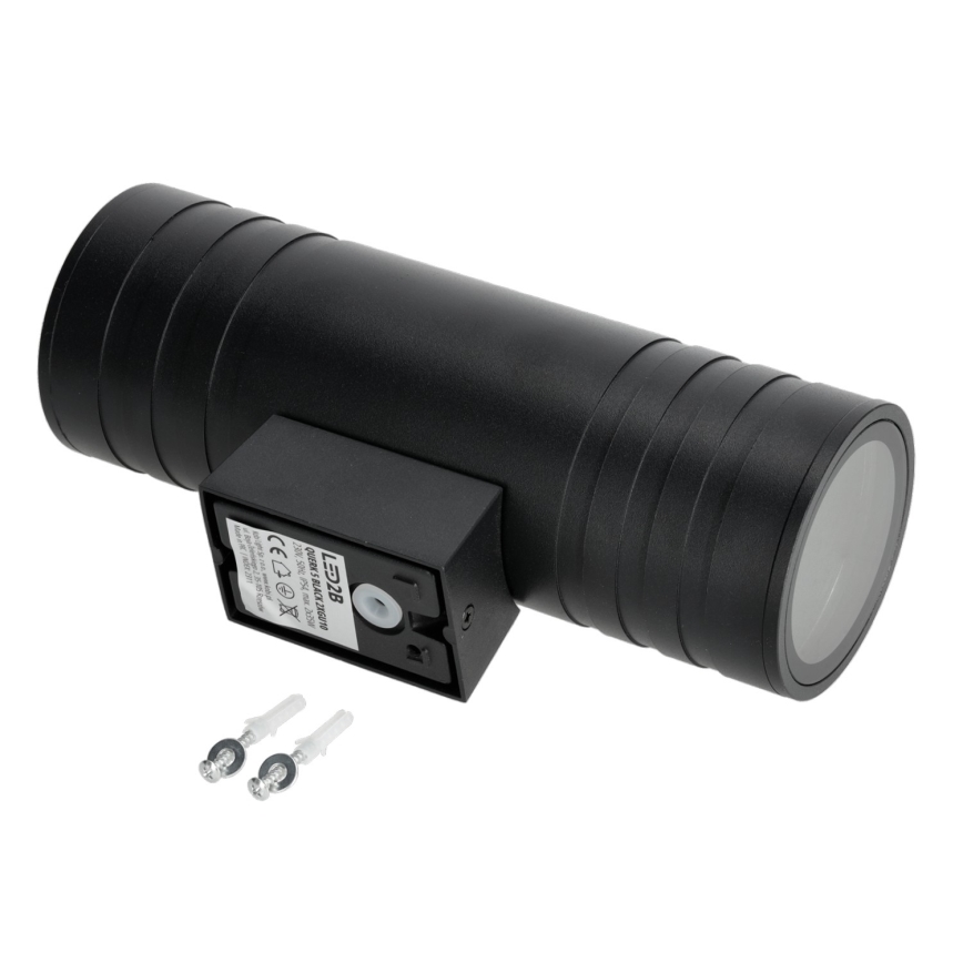 Vonkajšie nástenné svietidlo 2xGU10/35W/230V IP54 guľatý čierna
