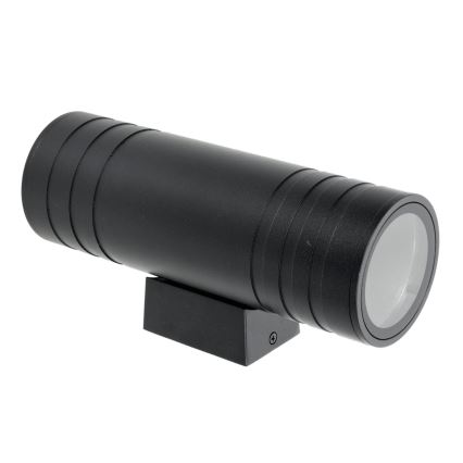 Vonkajšie nástenné svietidlo 2xGU10/35W/230V IP54 guľatý čierna