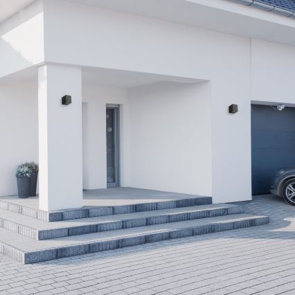 Vonkajšie nástenné svietidlo BOKA 1xGU10/60W/230V IP44 čierna