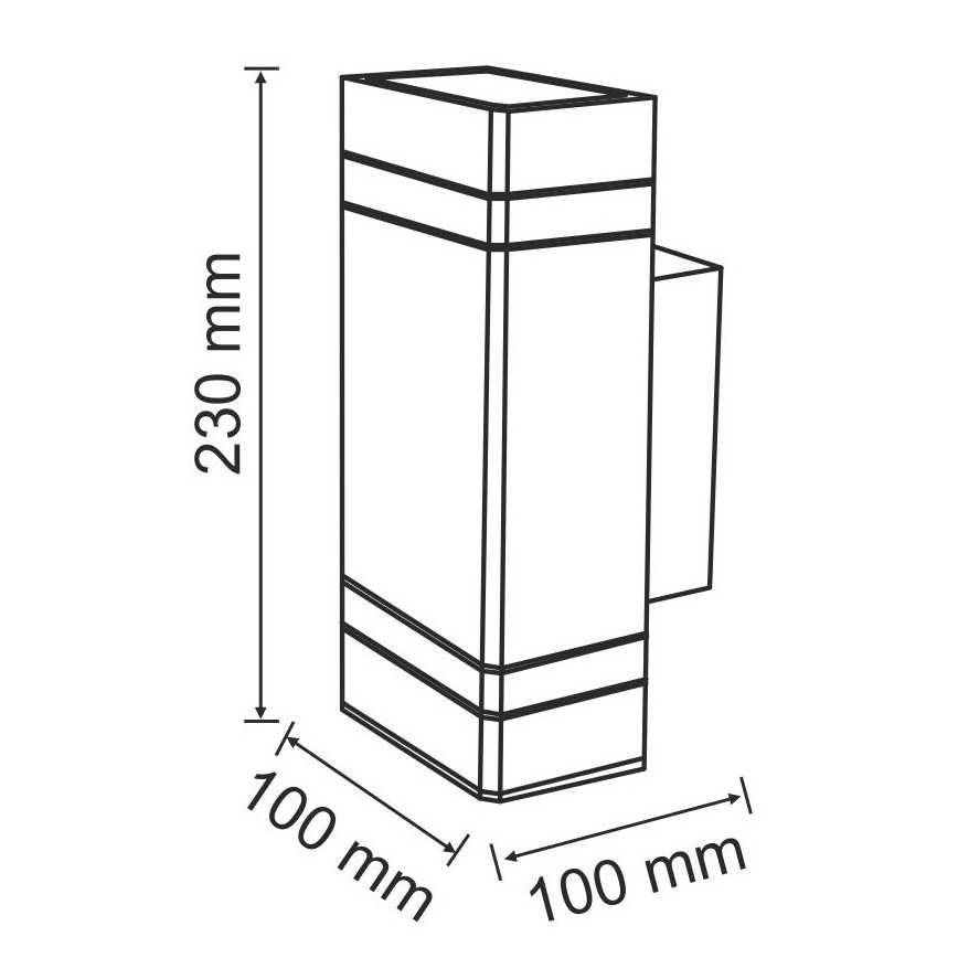 Vonkajšie nástenné svietidlo GILBERT 2xGU10/10W/230V IP44