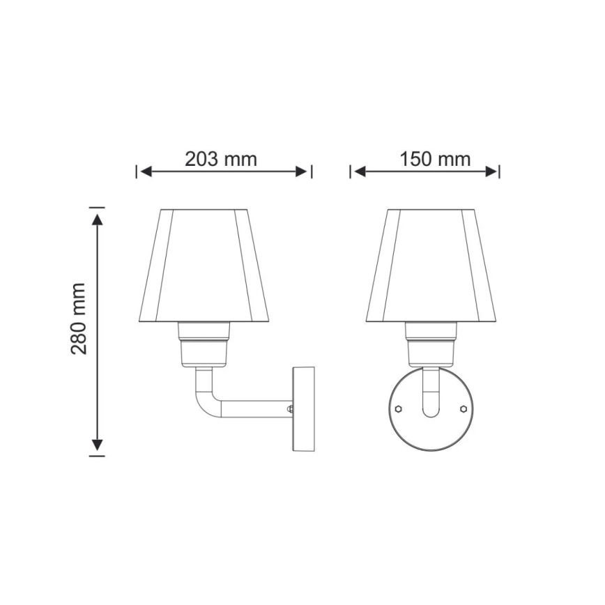 Vonkajšie nástenné svietidlo GIZA 1xE27/10W/230V IP44