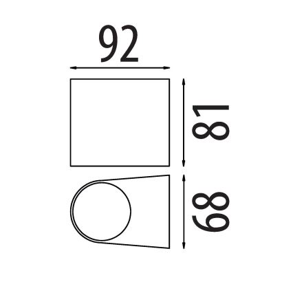 Vonkajšie nástenné svietidlo GUBE-R 1xGU10/7W/230V IP44