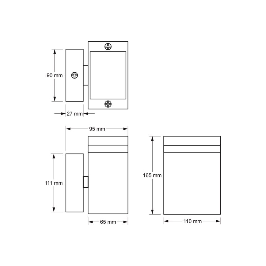 Vonkajšie nástenné svietidlo LITEK 1xGU10/30W/230V IP54 šedá