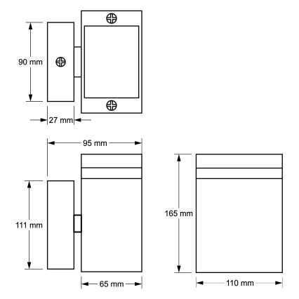 Vonkajšie nástenné svietidlo LITEK 1xGU10/35W/230V IP44