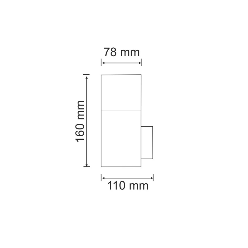 Vonkajšie nástenné svietidlo NEW YORK 1xE27/12W/230V IP44 grafit