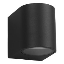 Vonkajšie nástenné svietidlo OVALIS 1xGU10/60W/230V IP44 čierna
