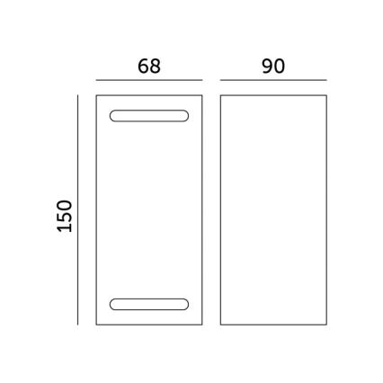 Vonkajšie nástenné svietidlo QUERK 2xGU10/35W/230V IP54 15 cm čierna
