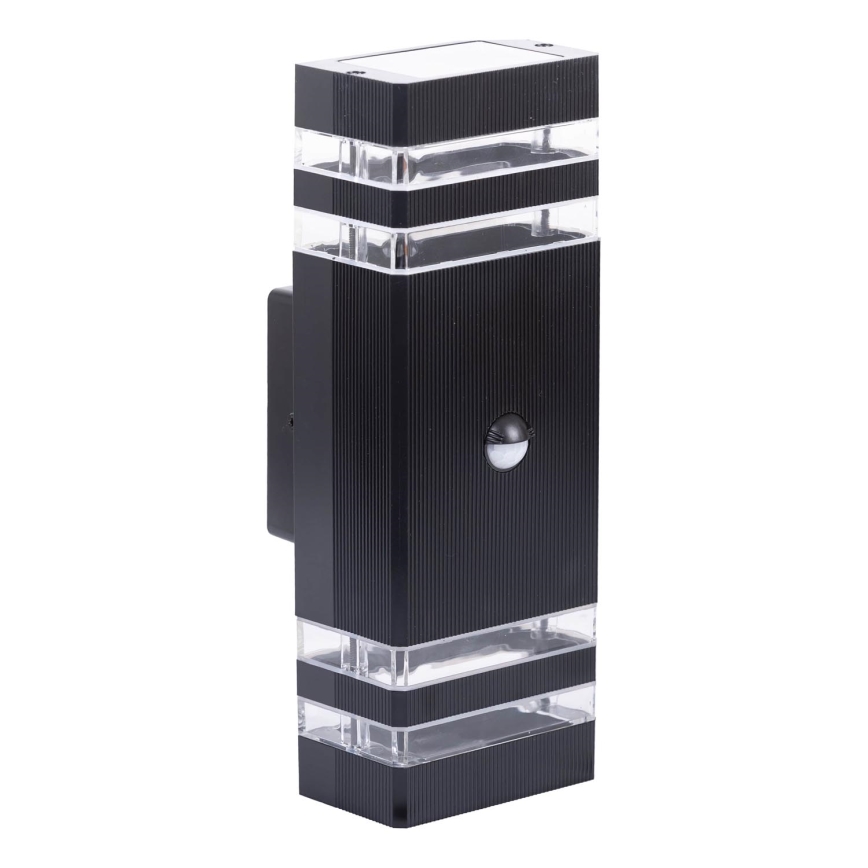 Vonkajšie nástenné svietidlo so senzorom BREZZA 2xGU10/35W/230V IP65