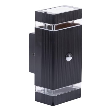 Vonkajšie nástenné svietidlo so senzorom NIZZA 2xGU10/35W/230V IP65