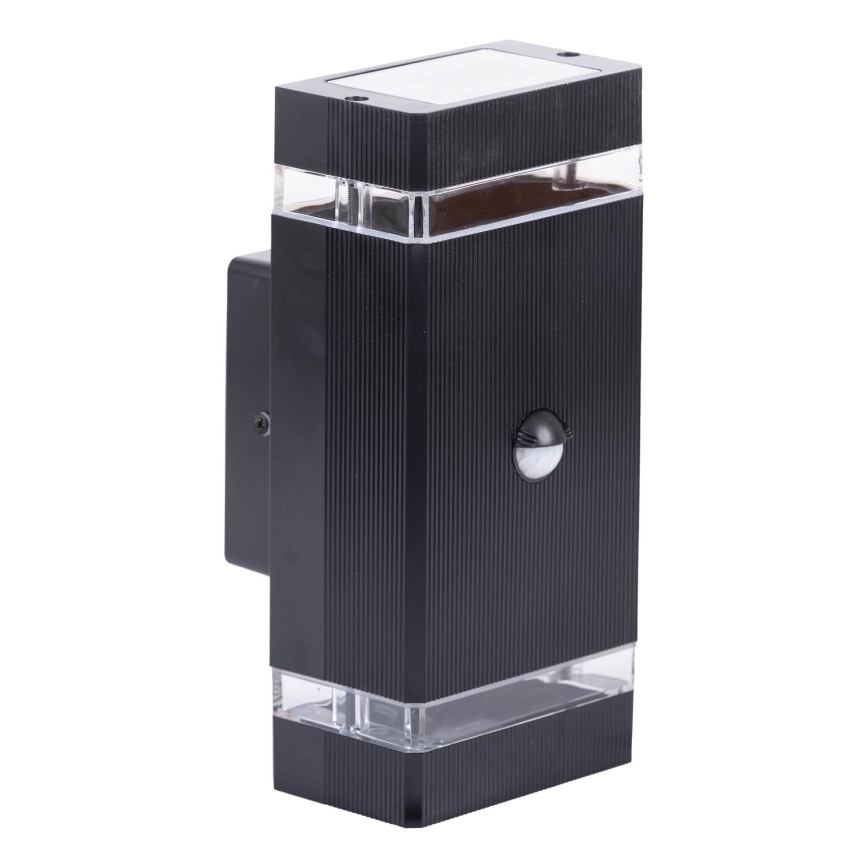 Vonkajšie nástenné svietidlo so senzorom NIZZA 2xGU10/35W/230V IP65