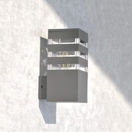 Vonkajšie nástenné svietidlo TEKSAS 1xE27/12W/230V IP44 antracit