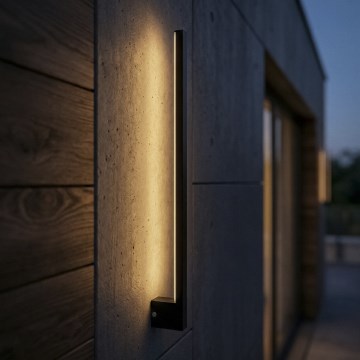 Vonkajšie nástenné svietidlo YALTE LED/11W/230V 3000/4000/6500K 81,5 cm IP54 čierne
