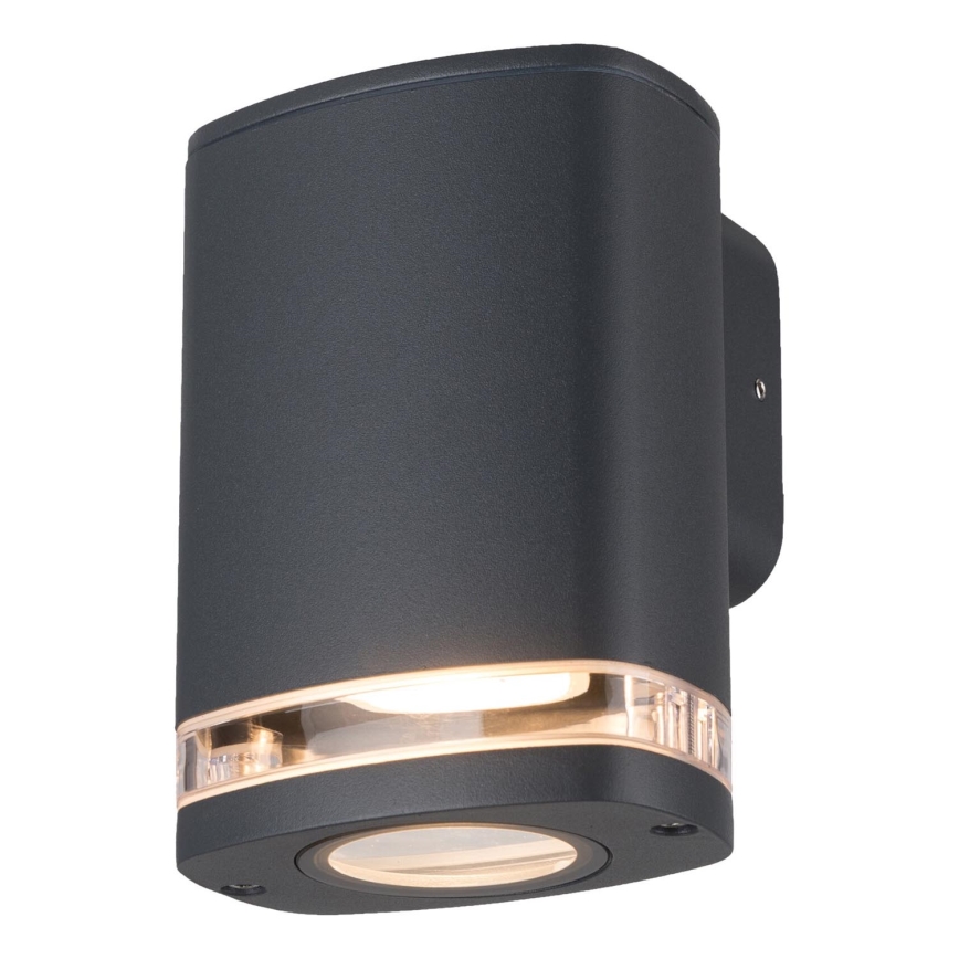 Vonkajšie nástenné svietidlo ZEVI 1xGU10/10W/230V IP54 antracit