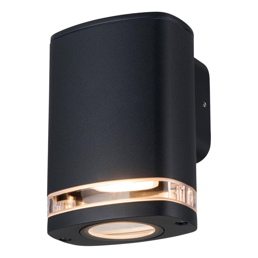 Vonkajšie nástenné svietidlo ZEVI 1xGU10/10W/230V IP54 čierna