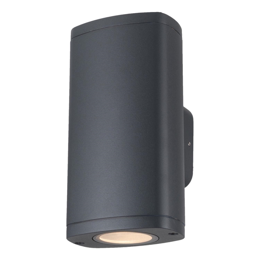 Vonkajšie nástenné svietidlo ZEVI 2xGU10/10W/230V IP54 antracit