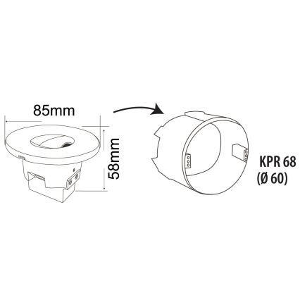 Vonkajšie schodiskové svietidlo DECENTLY LED/1,5W/230V 3000/4000/6000K IP44 antracit