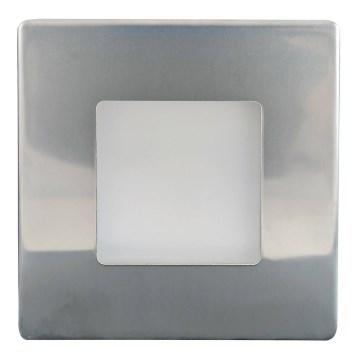 Vonkajšie schodiskové svietidlo DECENTLY LED/2,5W/230V 4000K IP44 lesklý chróm