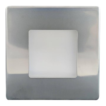 Vonkajšie schodiskové svietidlo LED/1,7W/230V 4000K IP44 lesklý chróm