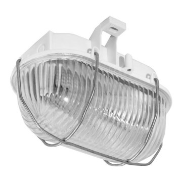 Vonkajšie stropné svietidlo OVAL 1xE27/60W/230V IP44 biela