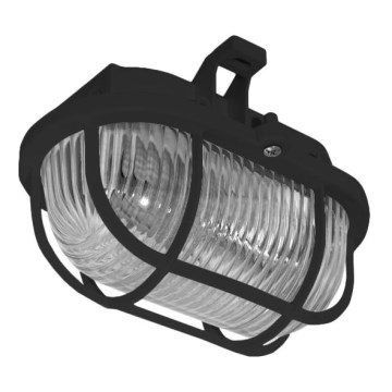 Vonkajšie stropné svietidlo OVAL 1xE27/60W/230V IP44 čierna