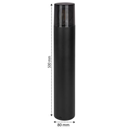 Vonkajšie svietidlo 1xE27/40W/230V IP44 50 cm čierna/dymová
