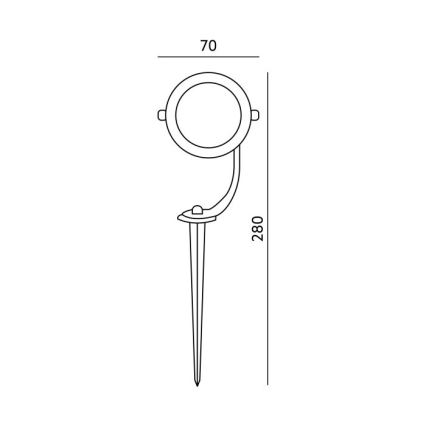 Vonkajšie svietidlo BLAKE UNO 1xGU10/35W/230V IP65 čierne