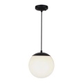 Vonkajšie závesné svietidlo na lane 1xE27/60W/230V pr. 20 cm IP44 čierne