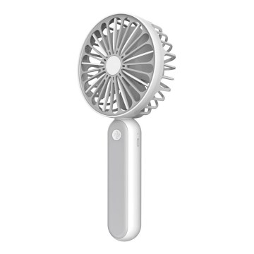 Vreckový ventilátor 1200 mA/3,7V USB šedá/biela