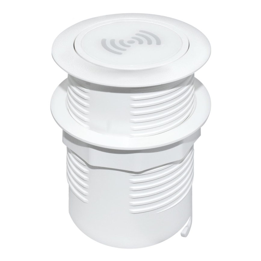 Vstavaná bezdrôtová nabíjačka + USB A+C biela