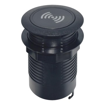 Vstavaná bezdrôtová nabíjačka + USB A+C čierna
