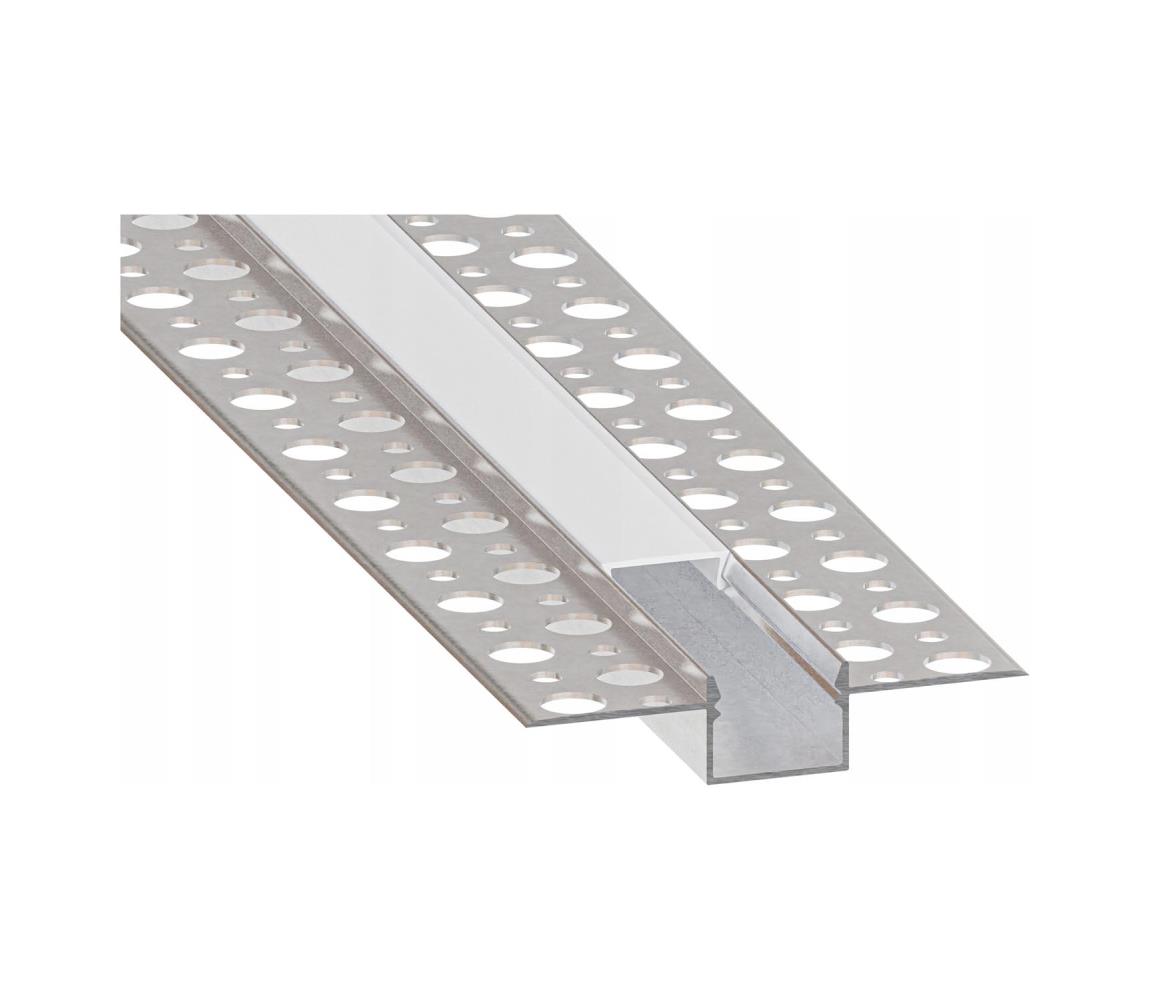 SmartLED Vstavaný profil pre LED pásiky 1 m strieborný/biely 7726