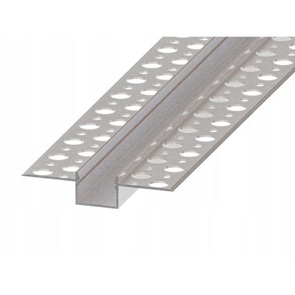 Vstavaný profil pre LED pásiky 1 m strieborný/biely
